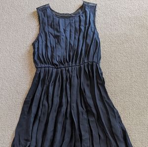 Rag & Bone Navy Silk Pleated Dress